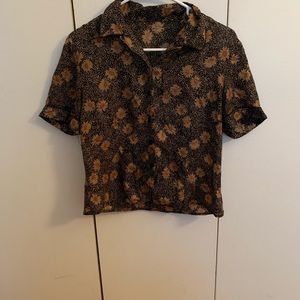 Floral short sleeve blouse